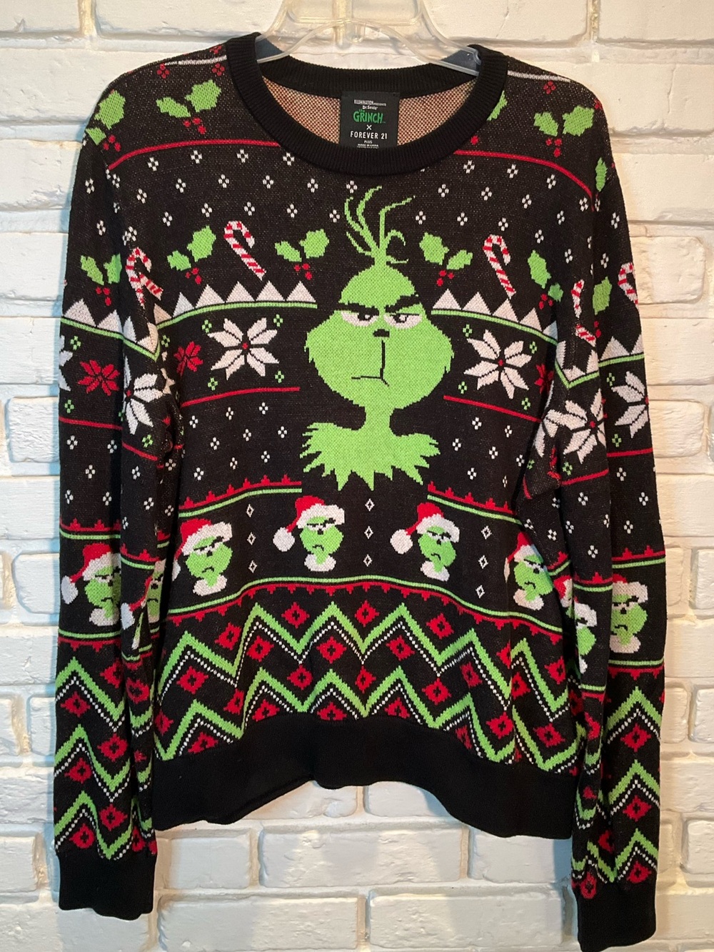 Ugly Christmas Sweater Grinch themed XL/Plus